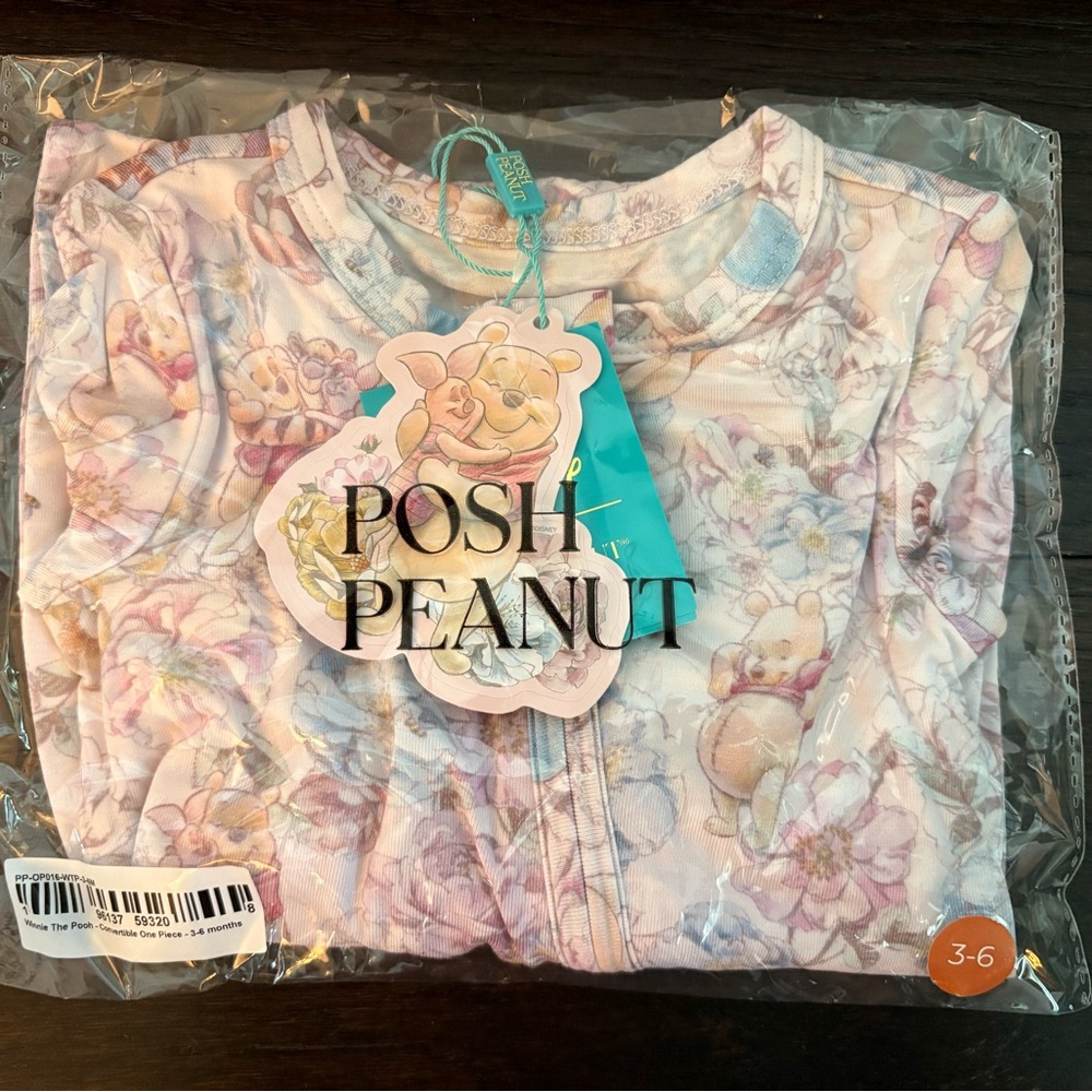 Posh Peanut Winnie the Pooh Convertible One Piece 3-6M